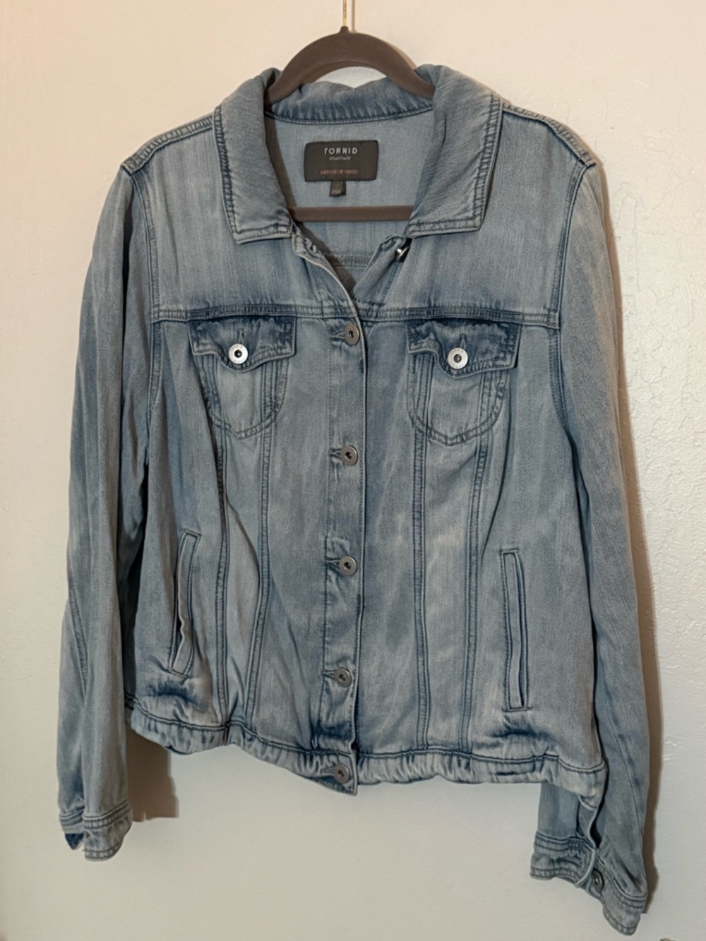 Torrid Light Wash Denim Jacket EUC
